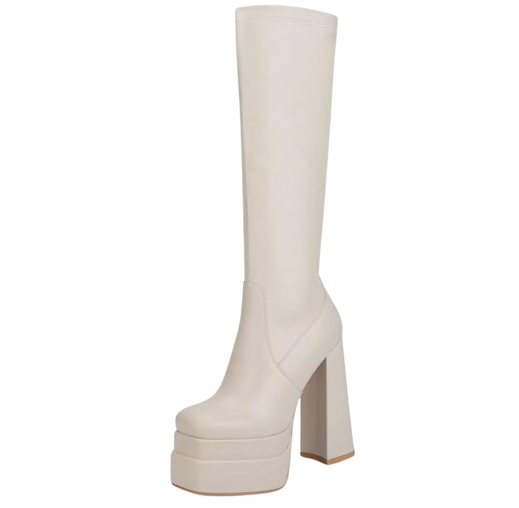 Cream Platform Boot