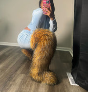 NEW Fluffy Thigh High Fur Boots (use code “SPRING” at checkout)