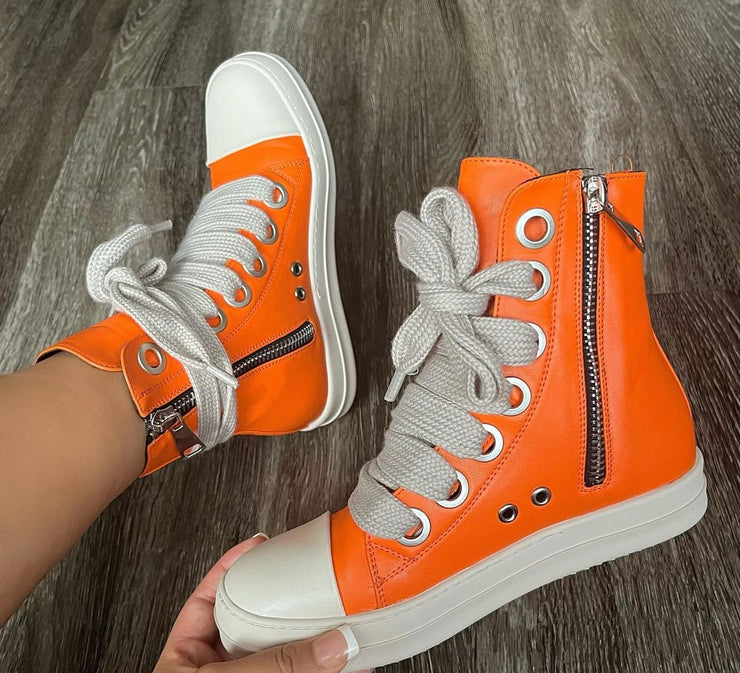 Orange Jimmy Sneakers