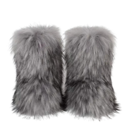 Grey Fly Furry Boots