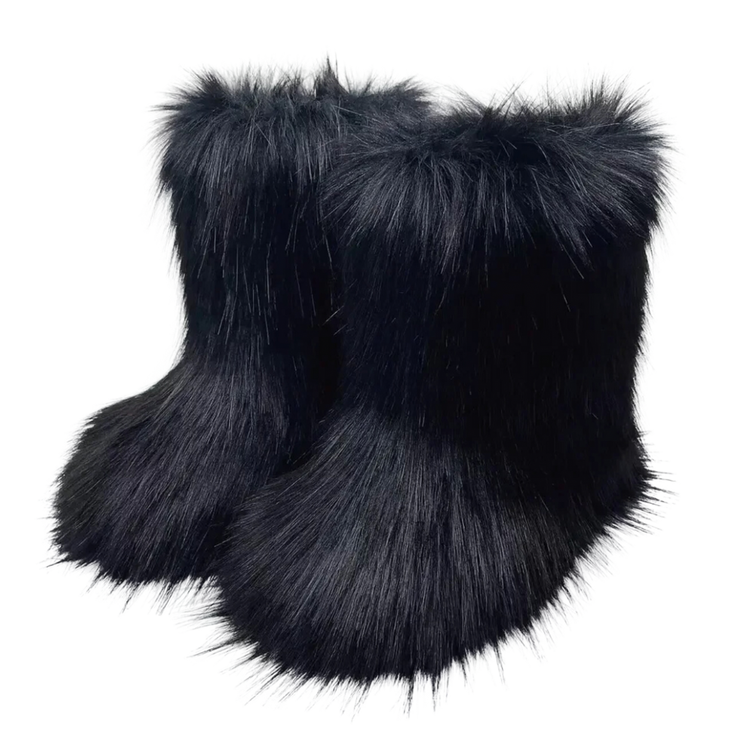 Black Fly Furry Boots